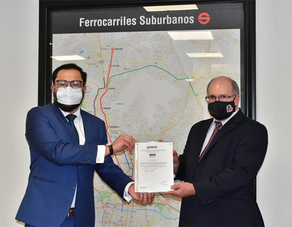 Ferrocarriles Suburbanos de México certificado frente al COVID-19